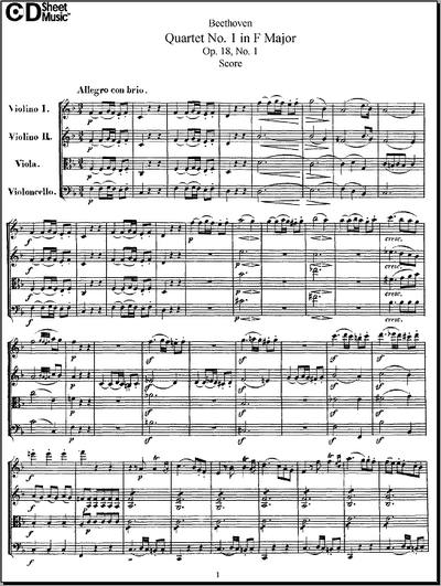 Beethoven - String Quartets score